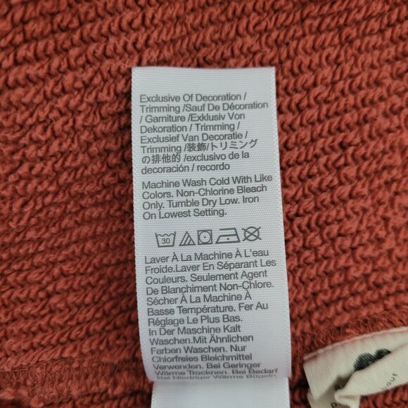 Madewell MWL Airyterry Hoodie Sweatshirt Womens Size S Burnt Orange Athleisure - Picture 8 of 8